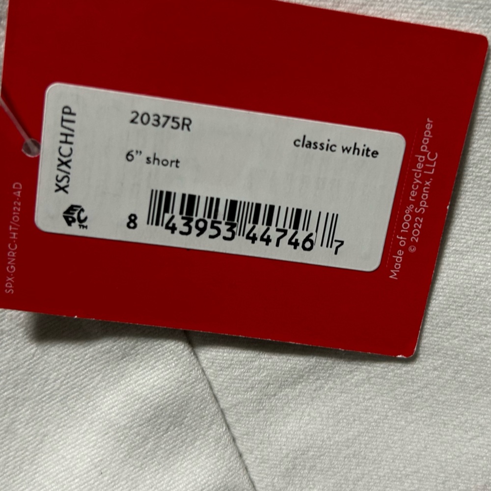 NWT SPANX Silver Lining 6” Short Classic White Women’s XS and S, M - Picture 11 of 13